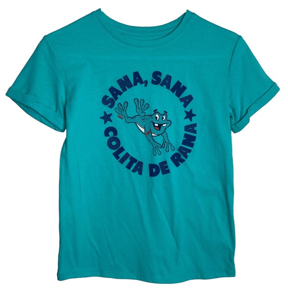 Latino Heritage Month Shirt Womens Medium Green Mexican Frog Graphic Tee - Picture 1 of 6